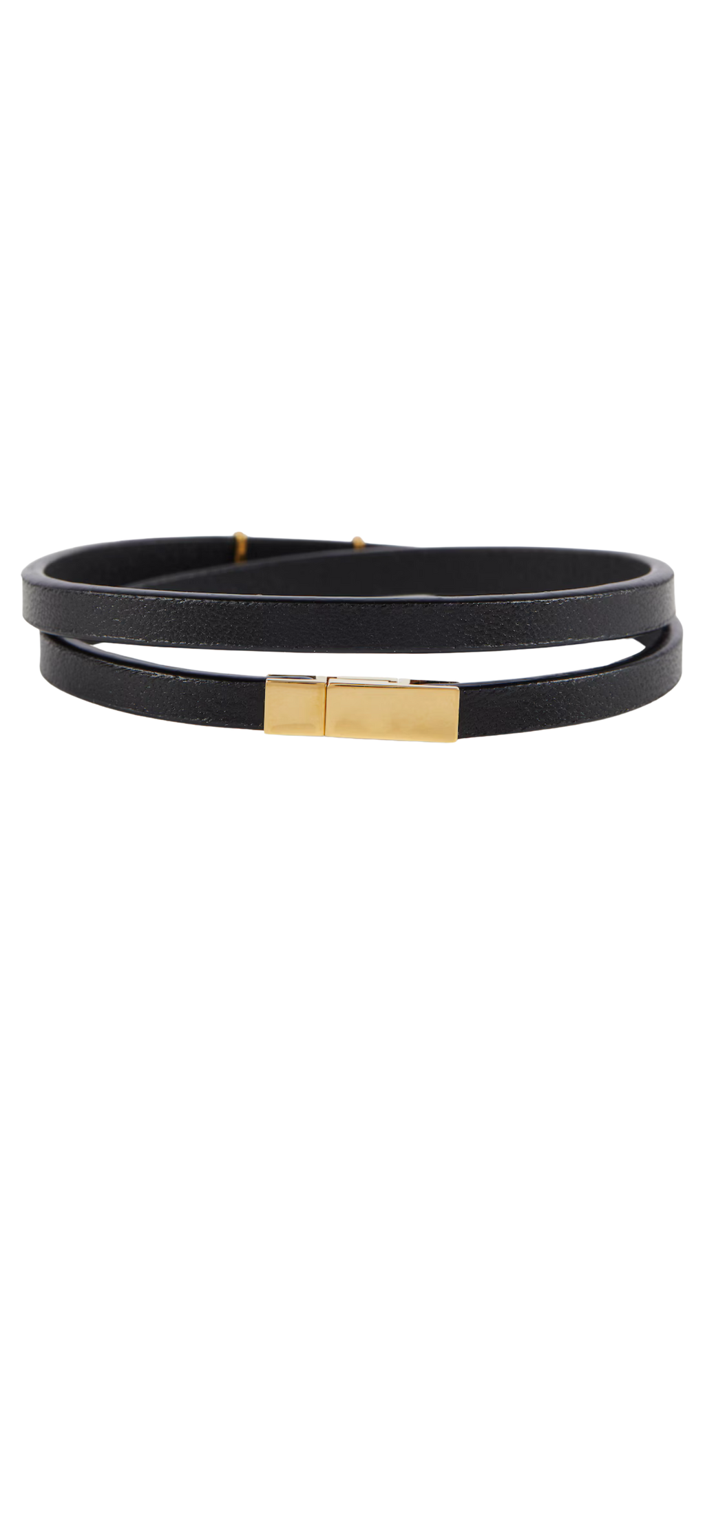 YSL logo leather bracelet