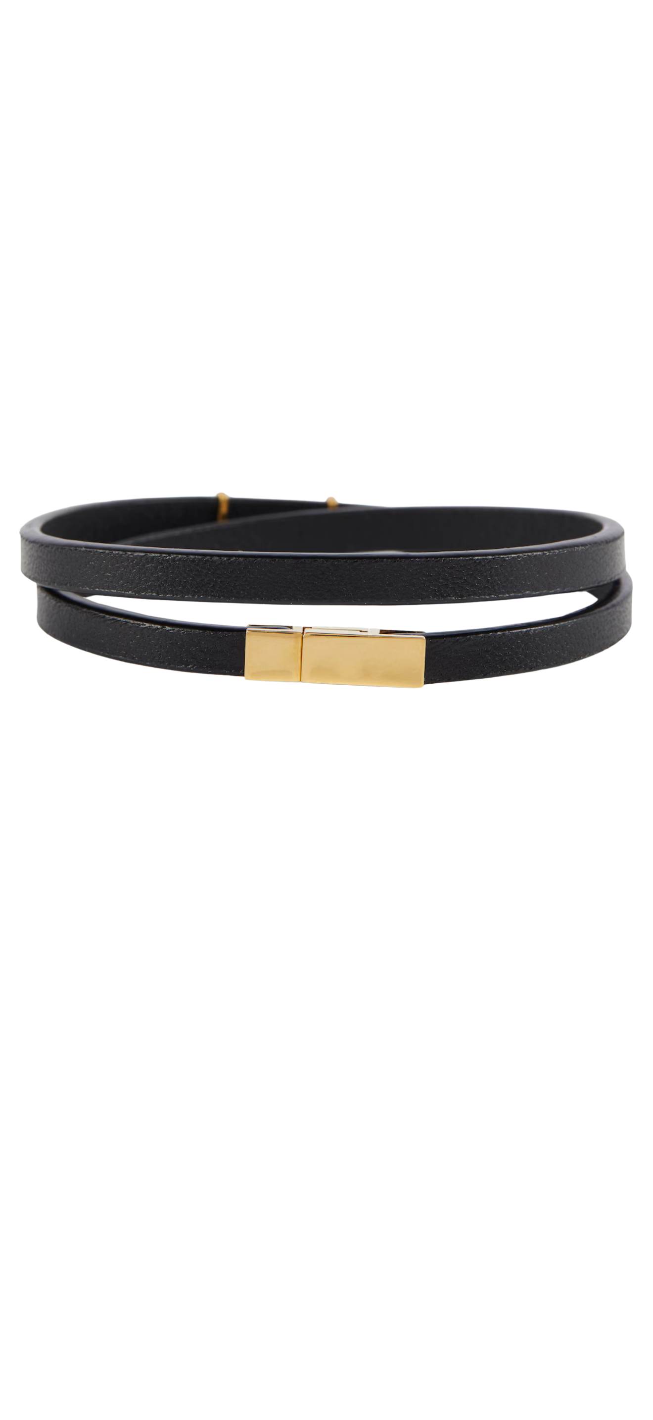 YSL logo leather bracelet